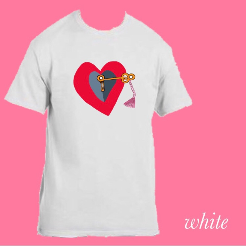 Fashion Custom Handmade Heart Keyed In T-shirts